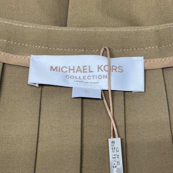 NWT Michael Kors Collection Wool Serge Pleated Skirt Size‎ 6 Career Academia - Picture 6 of 9